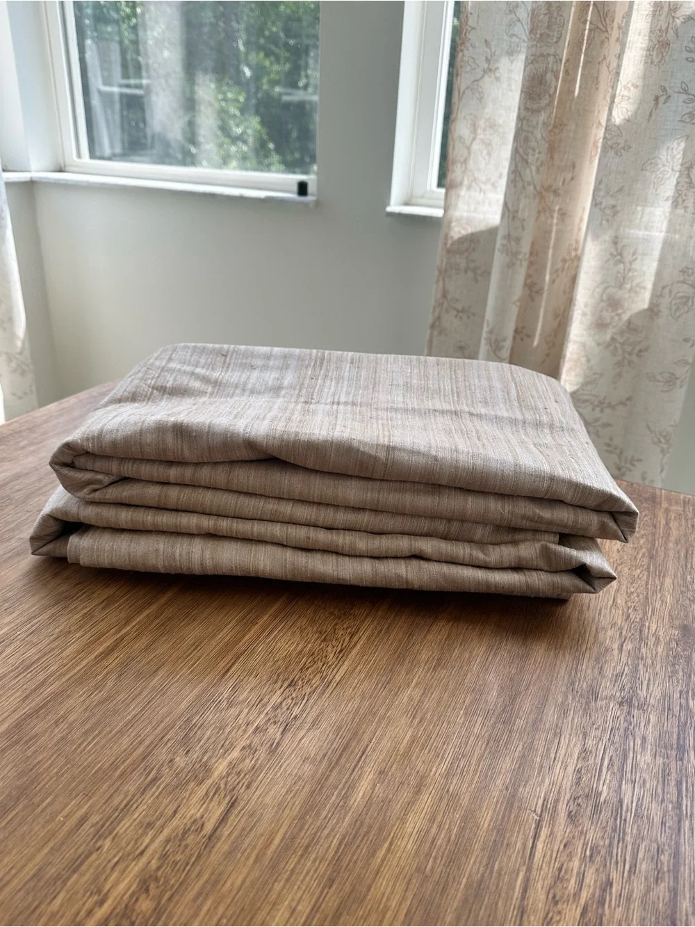 NWOT Quince Raw Silk Cotton Light Filtering Set Of 2 Curtains 48x96 In Sand
